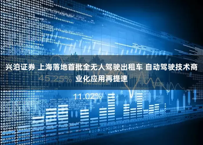 兴泊证券 上海落地首批全无人驾驶出租车 自动驾驶技术商业化应用再提速
